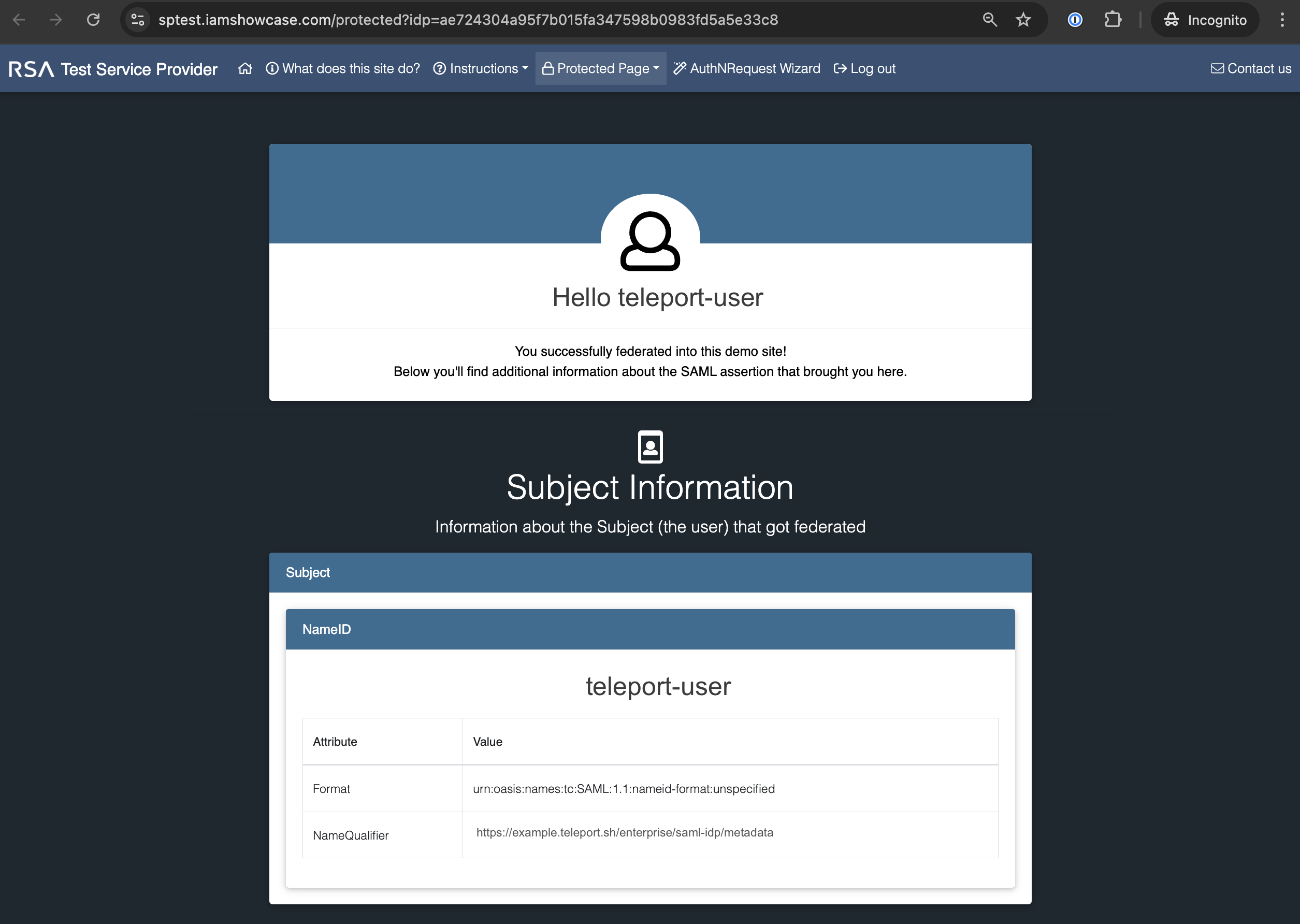Protected page access